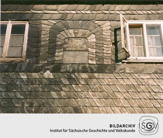 Detail eines Wohnhaus in Cunewalde
