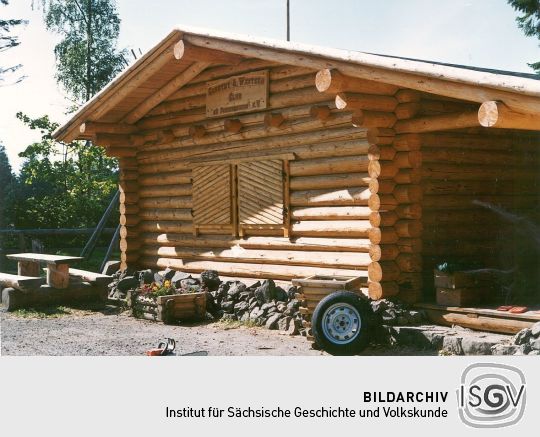 Blockhüttenbau am Scheibenberg