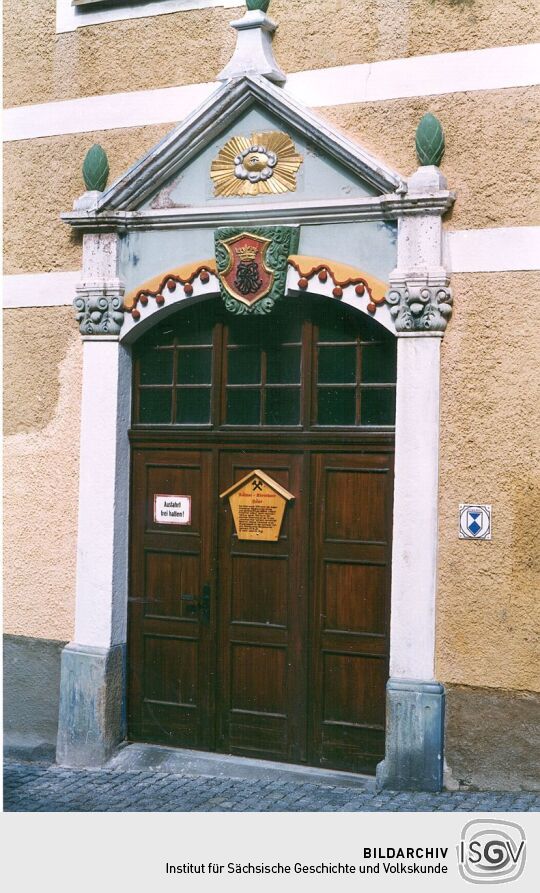 Portal eines Hauses in Annaberg-Buchholz