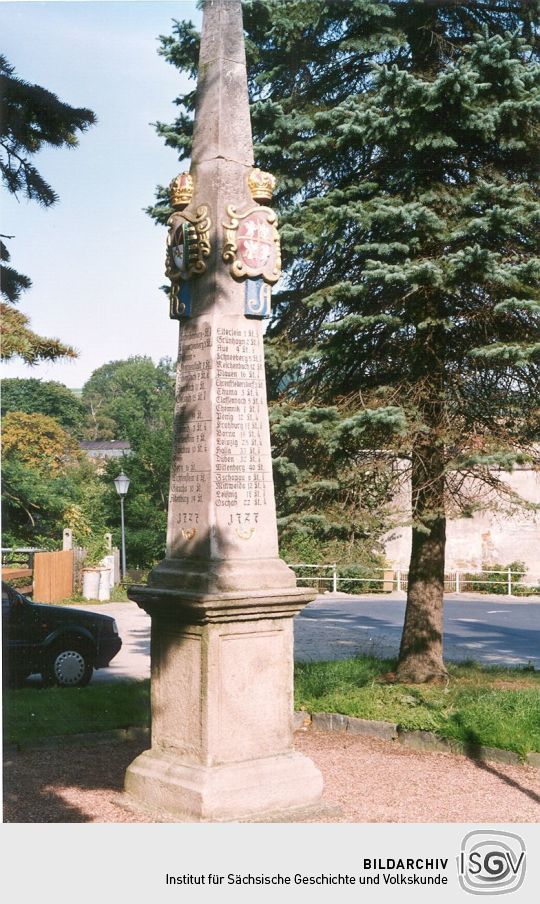 Postmeilensäule in Schlettau