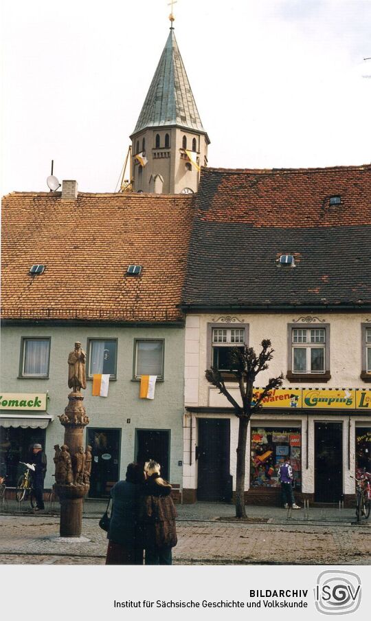 Häuser am Marktplatz in Wittichenau