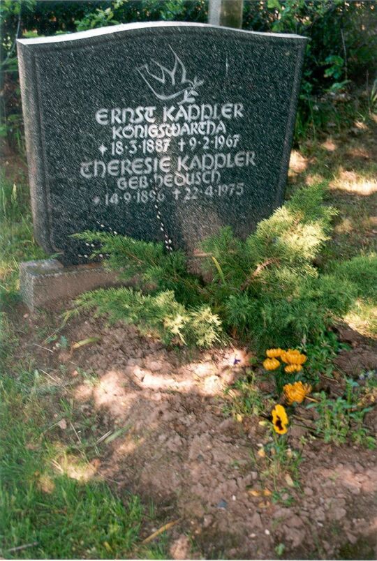 Grabstelle auf dem Friedhof in Königswartha