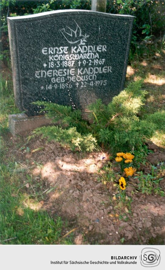 Grabstelle auf dem Friedhof in Königswartha