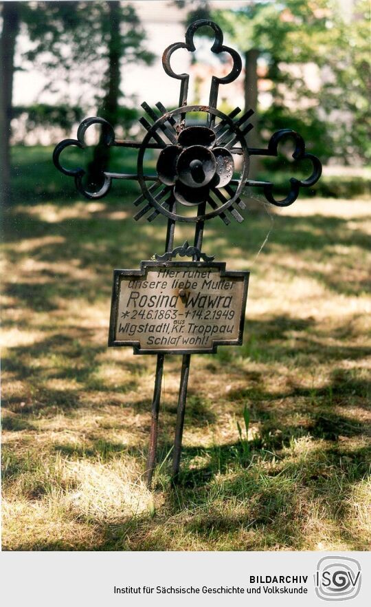 Grabstelle auf dem Friedhof in Königswartha