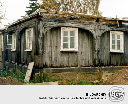 Abriß eines Umgebindehauses in Neukirch/Lausitz