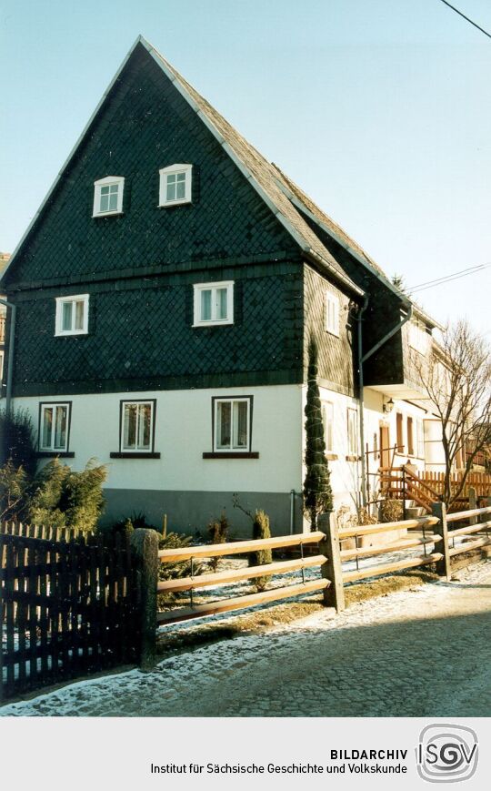 Giebelseite eines Wohnhauses in Cunewalde