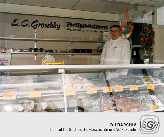 Verkaufswagen der Pfefferküchlerei E. C. Groschky aus Pulsnitz