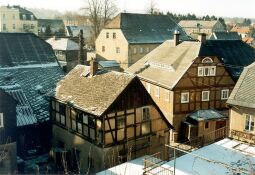 Bild: Blick vom Schmiedeberg in Cunewalde über Wohnhäuser