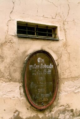 Bild: Reklameschild der Weinhandlung Franke in Bischofswerda