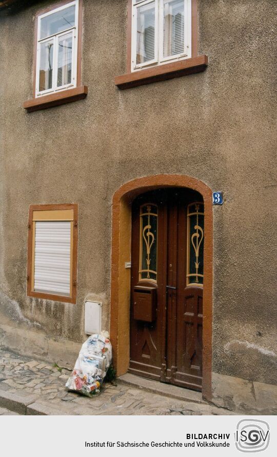 Fassadendetail eines Wohnhauses in Bischofswerda