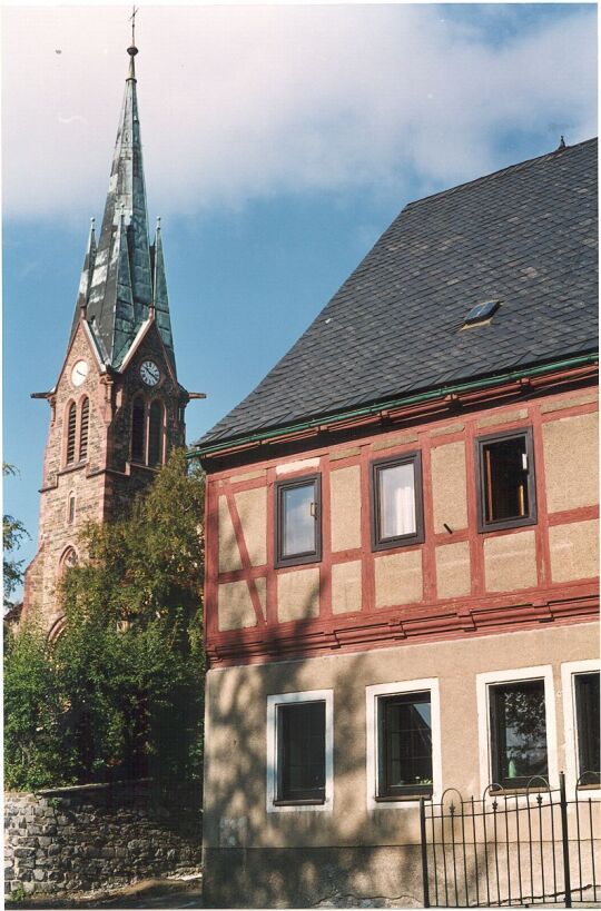 Blick zur Hammerunterwiesenthaler Kirche