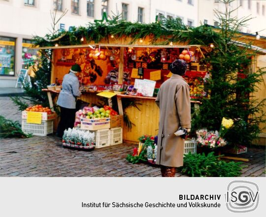 Auf dem Weihnachtsmarkt in Freiberg