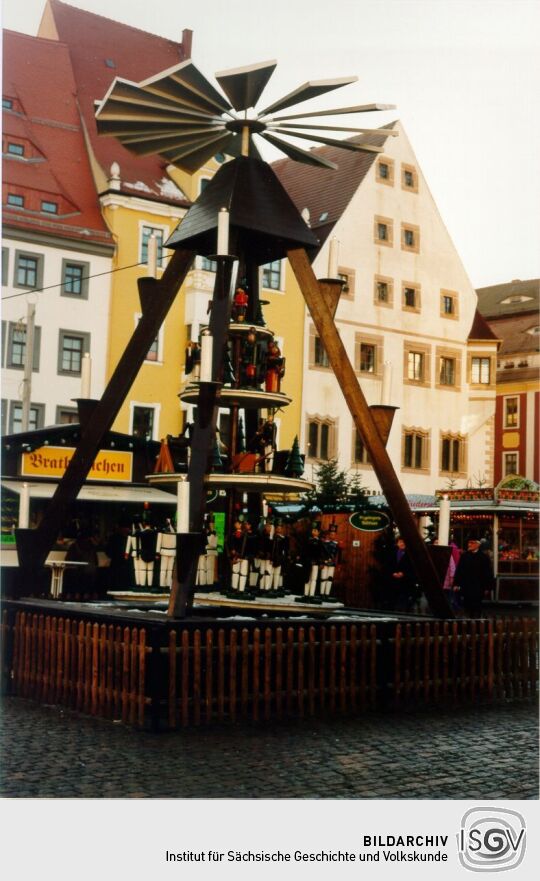 Pyramide auf dem Weihnachtsmarkt in Freiberg