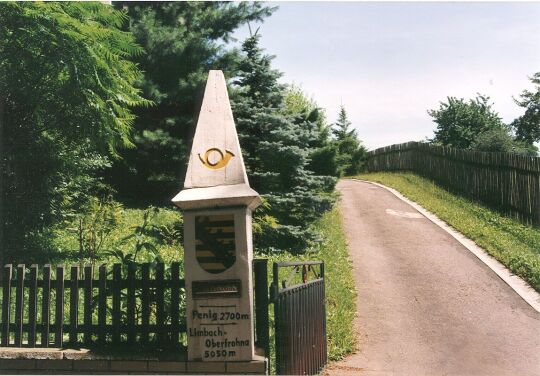 Postsäule in Niederfrohna