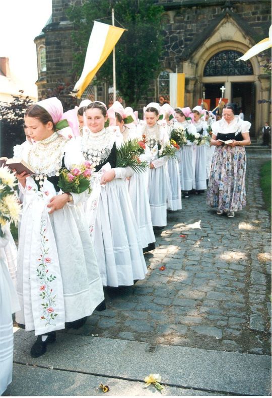 Fronleichnamsprozession in Radibor