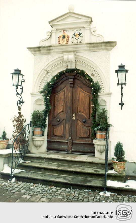 Geschmücktes Portal des Pulsnitzer Schlosses
