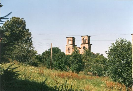 Blick zur Frankener Kirche