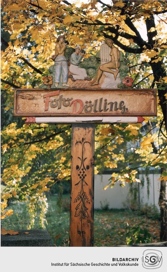 Reklameschild in Bad Brambach