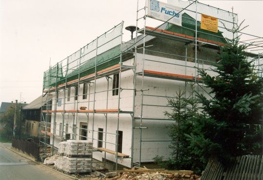 Bauarbeiten an einem Wohnhaus in Schwand