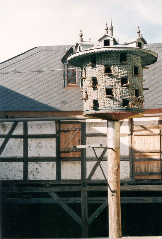 Verziertes Taubenhaus im Landwüster Bauernmuseum