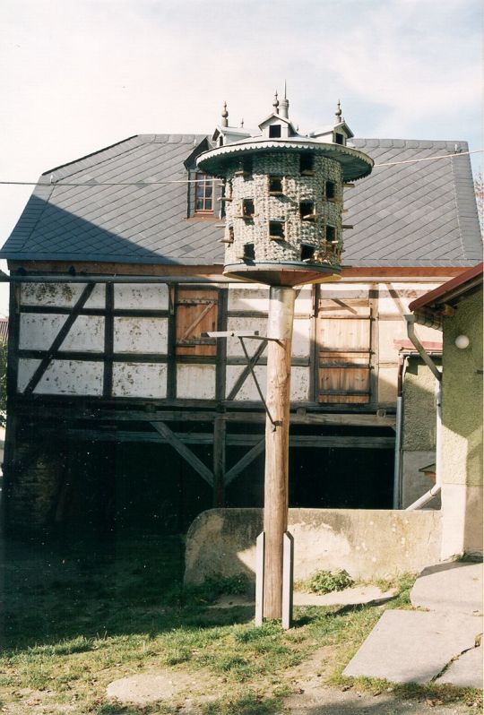 Verziertes Taubenhaus im Landwüster Bauernmuseum