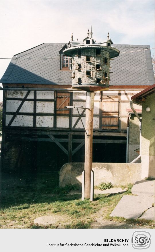 Verziertes Taubenhaus im Landwüster Bauernmuseum