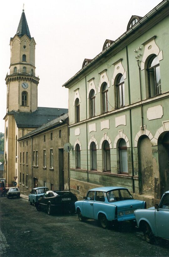 Schönecker Strasse mit Blick zur Nicolai Kirche