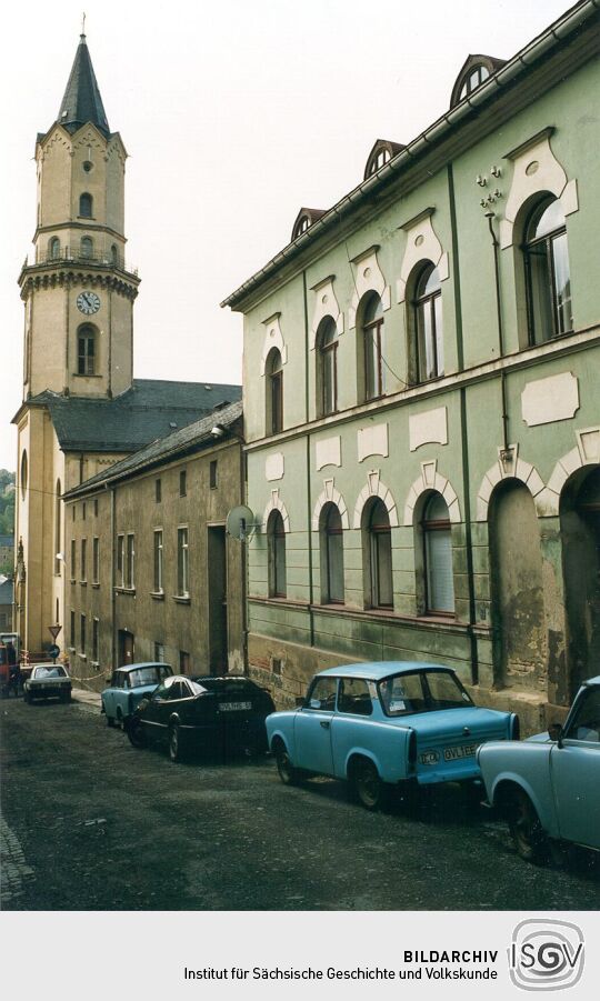 Schönecker Strasse mit Blick zur Nicolai Kirche