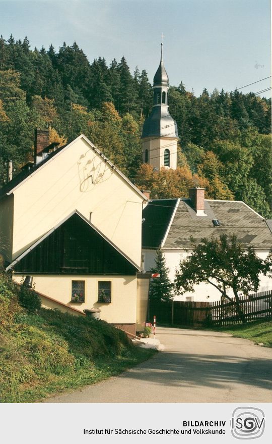 Blick zur Wiedersberger Kirche