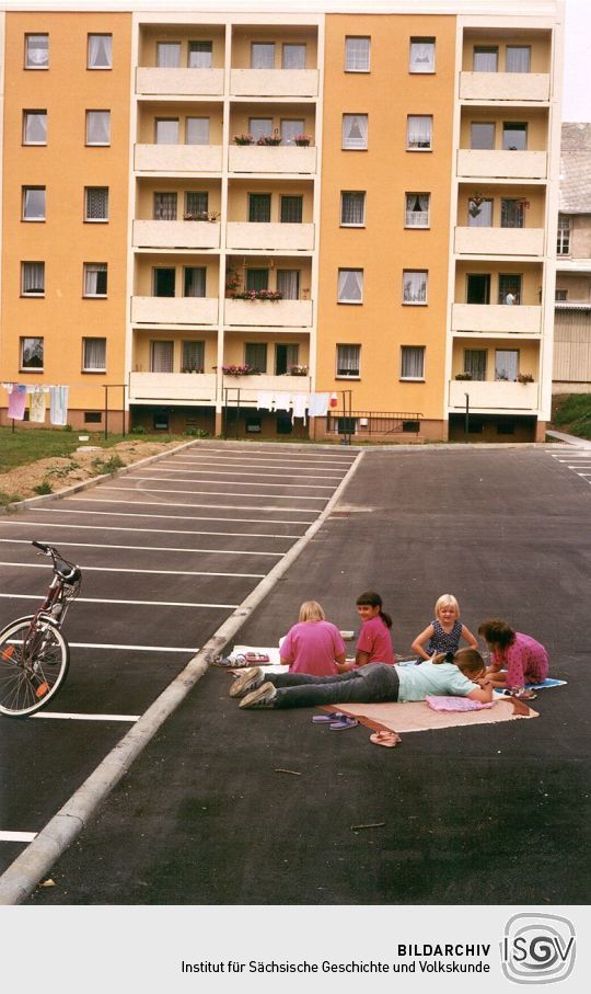 Parkplatz im Neubaugebiet