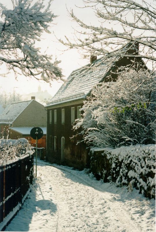 Obergraben in Radeberg im Winter