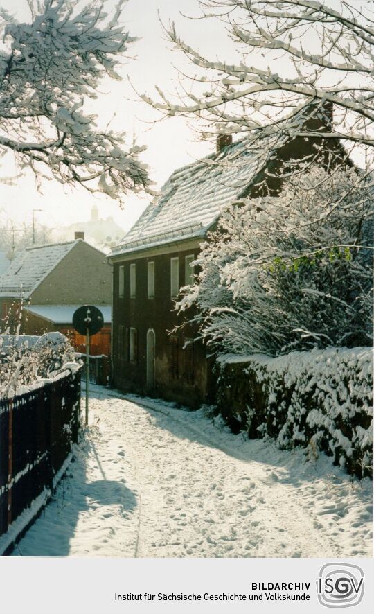 Obergraben in Radeberg im Winter