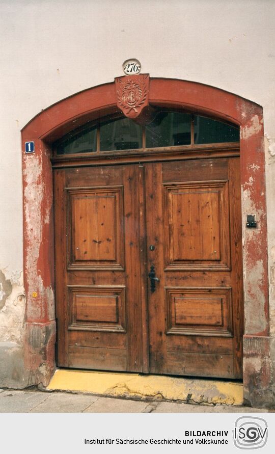 Portal in Meißen mit Schlussstein - Görnische Gasse 1