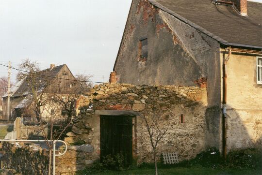 Abriß einer Scheune in Lomnitz