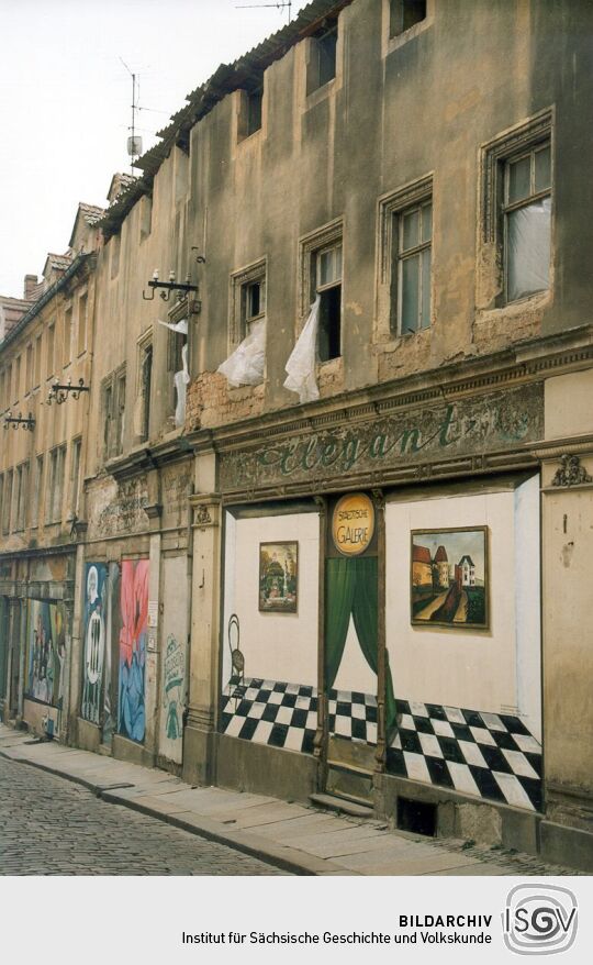 Leerstehende Häuser in der Meißner Fleischergasse 13-14