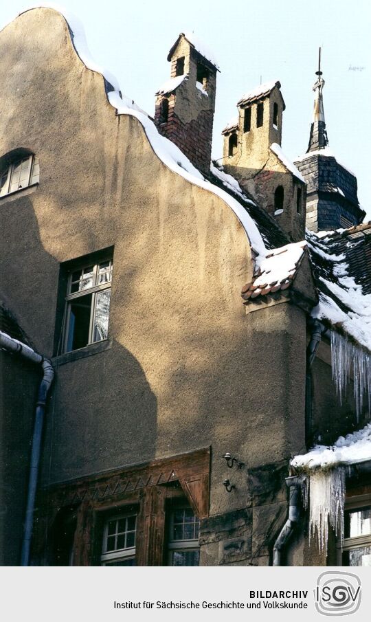 Giebel an der Rückseite des Elstraer Schlosses