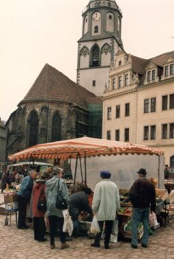 Bild: Wochenmarkt in Meißen auf dem Markt