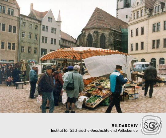 Markttag in Meißen auf dem Markt