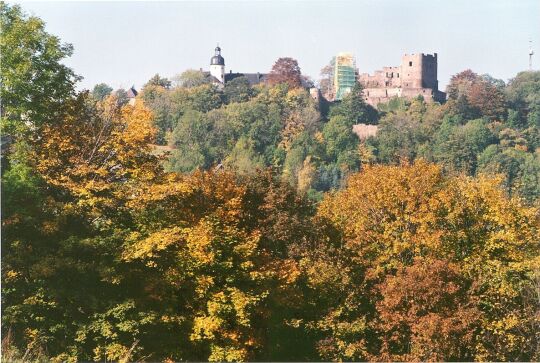 Blick zur Frauensteiner Burg