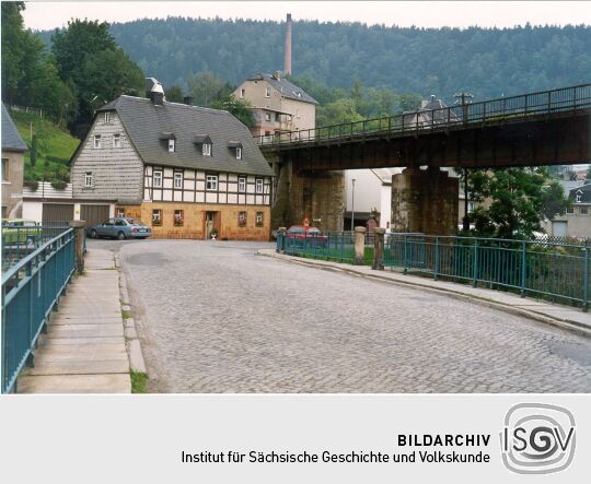 Die Bahnhofstraße in Scharfenstein