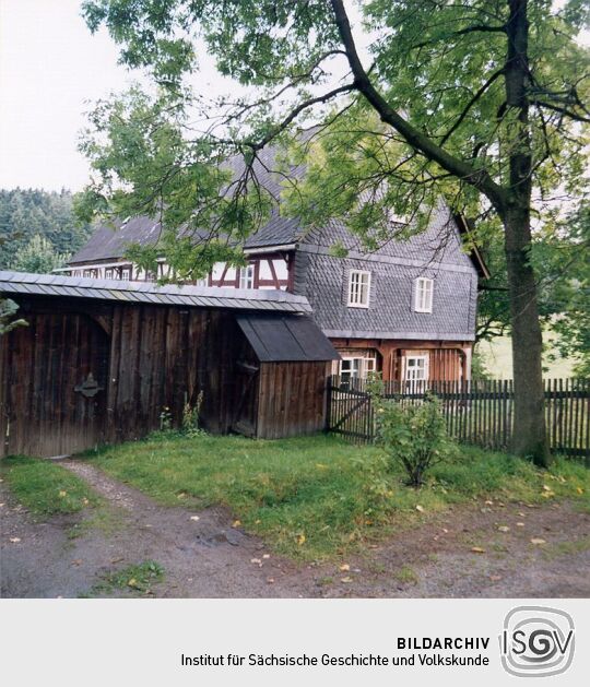 Einfahrt zu einem Umgebindehaus in Gürth