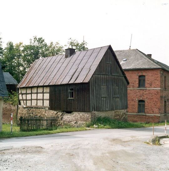 Teilweise verbretterte Fachwerkscheune in Wohlbach