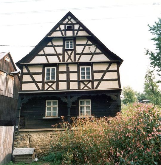 Umgebindehaus mit Fachwerk in Eschenbach