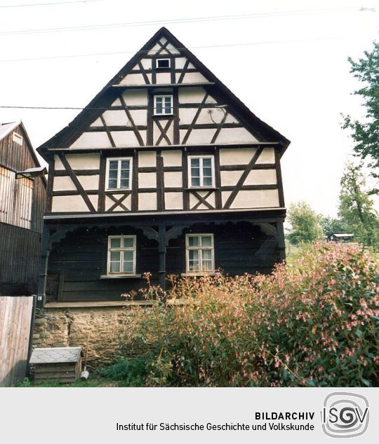 Umgebindehaus mit Fachwerk in Eschenbach