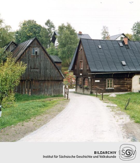 Gemeindeamt im Umgebindehaus mit Blockstube in Raun