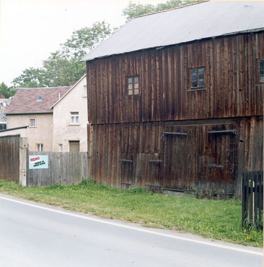 Als Lager dienende Scheune in Heinersgrün