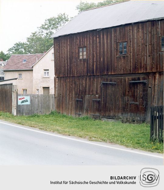 Als Lager dienende Scheune in Heinersgrün