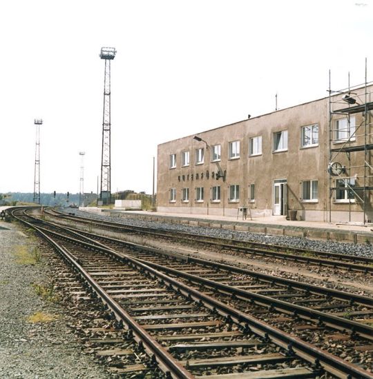 Ansicht des ehemaligen Grenzbahnhofs in Gutenfürst