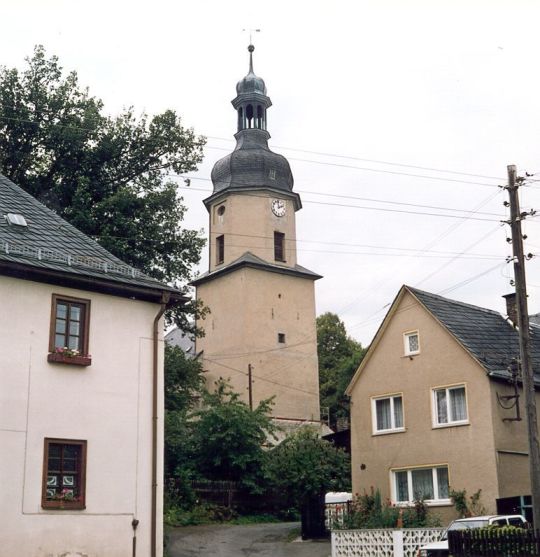 Blick zur Kirche in Mißlareuth