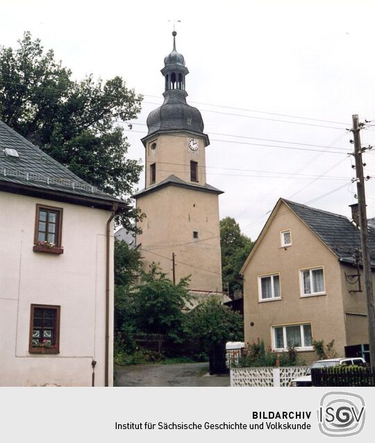 Blick zur Kirche in Mißlareuth